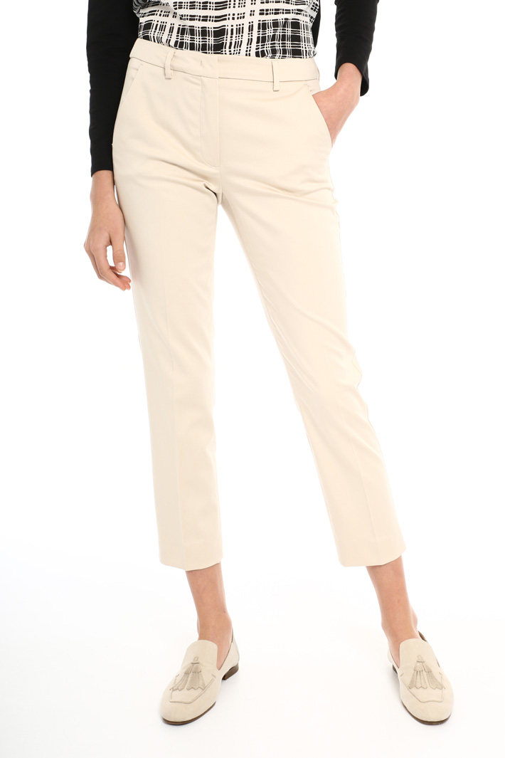 Pantaloni in raso di cotone Intrend Pantaloni in raso di cotone Intrend