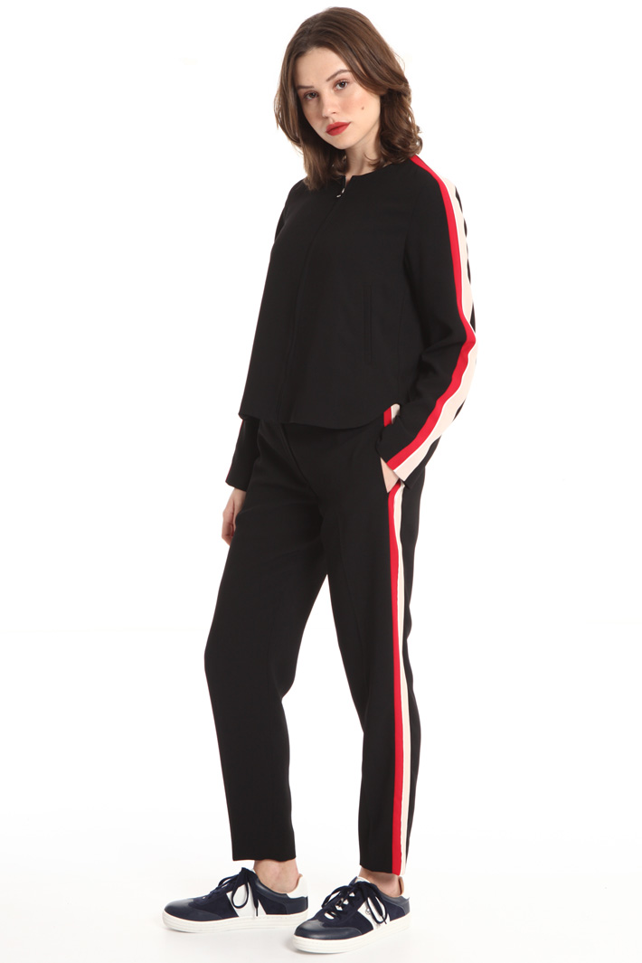 Contrasting band trousers Intrend Contrasting band trousers Intrend