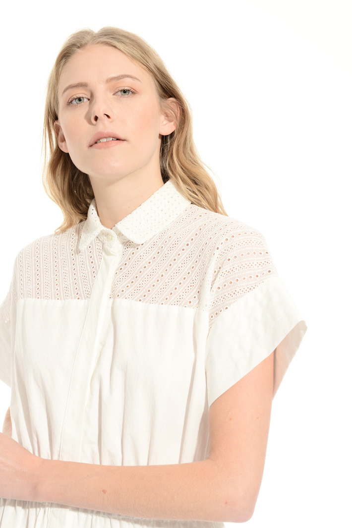 Embroidered pure cotton dress Intrend Embroidered pure cotton dress Intrend