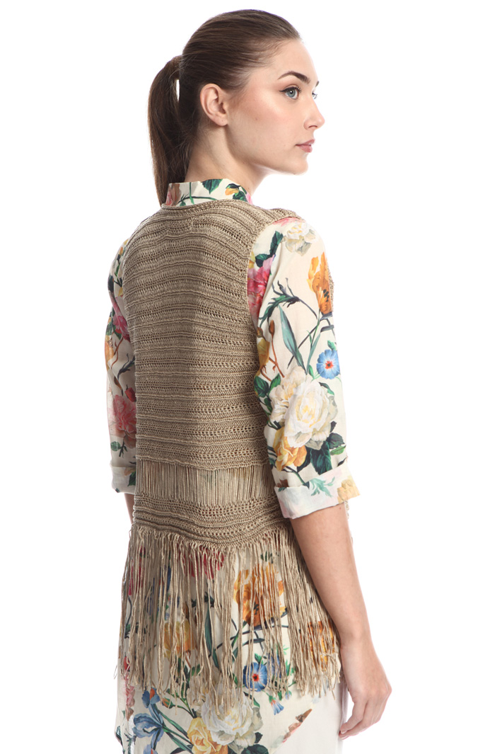 Fringed hem vest Intrend Fringed hem vest Intrend