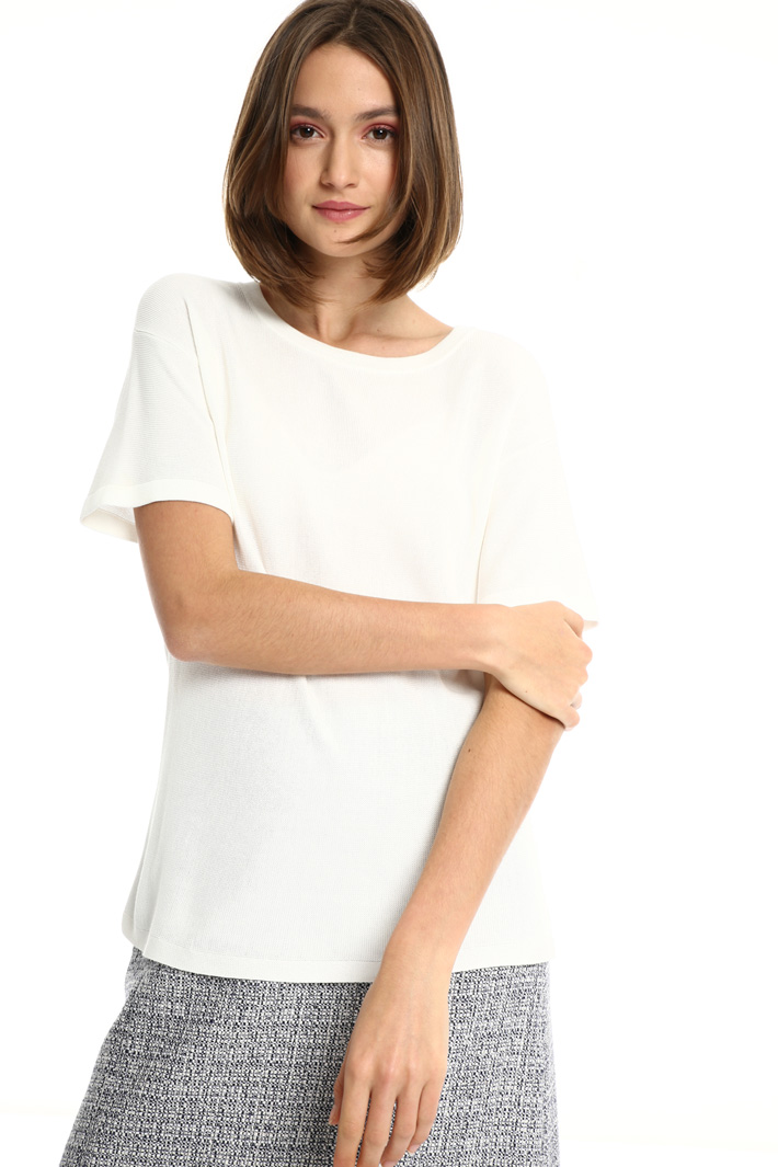 Short sleeve viscose sweater Intrend Short sleeve viscose sweater Intrend