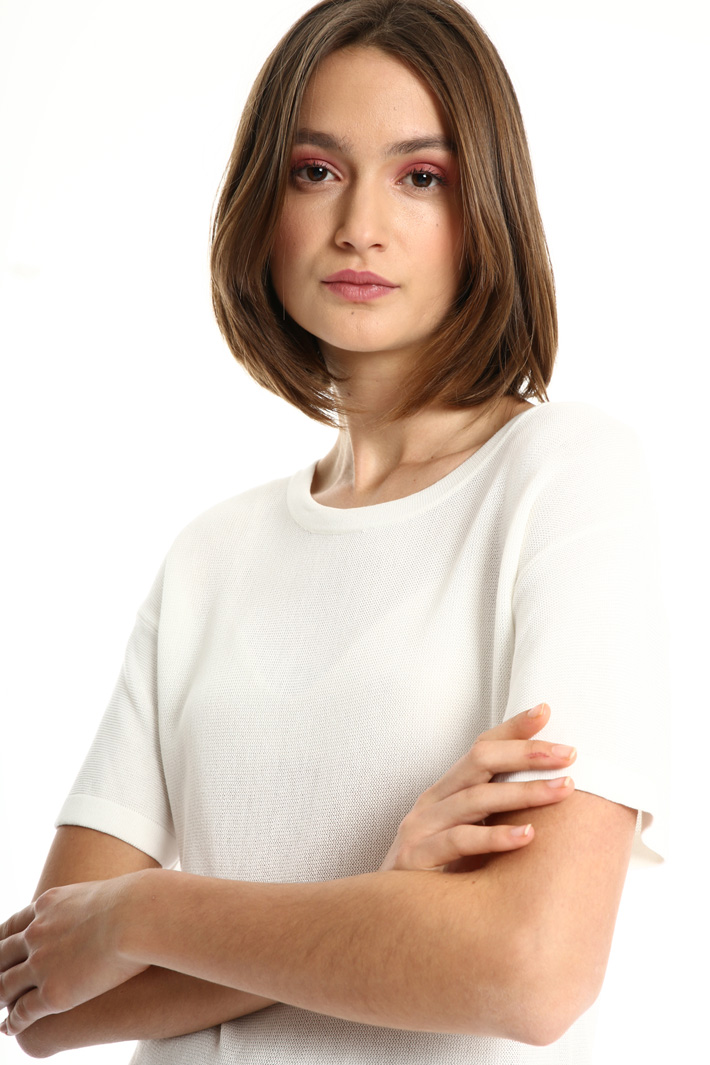 Short sleeve viscose sweater Intrend Short sleeve viscose sweater Intrend