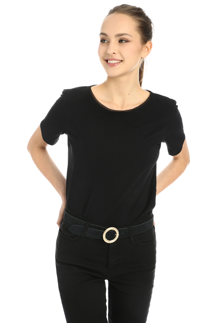 Suede leather belt Intrend Suede leather belt Intrend