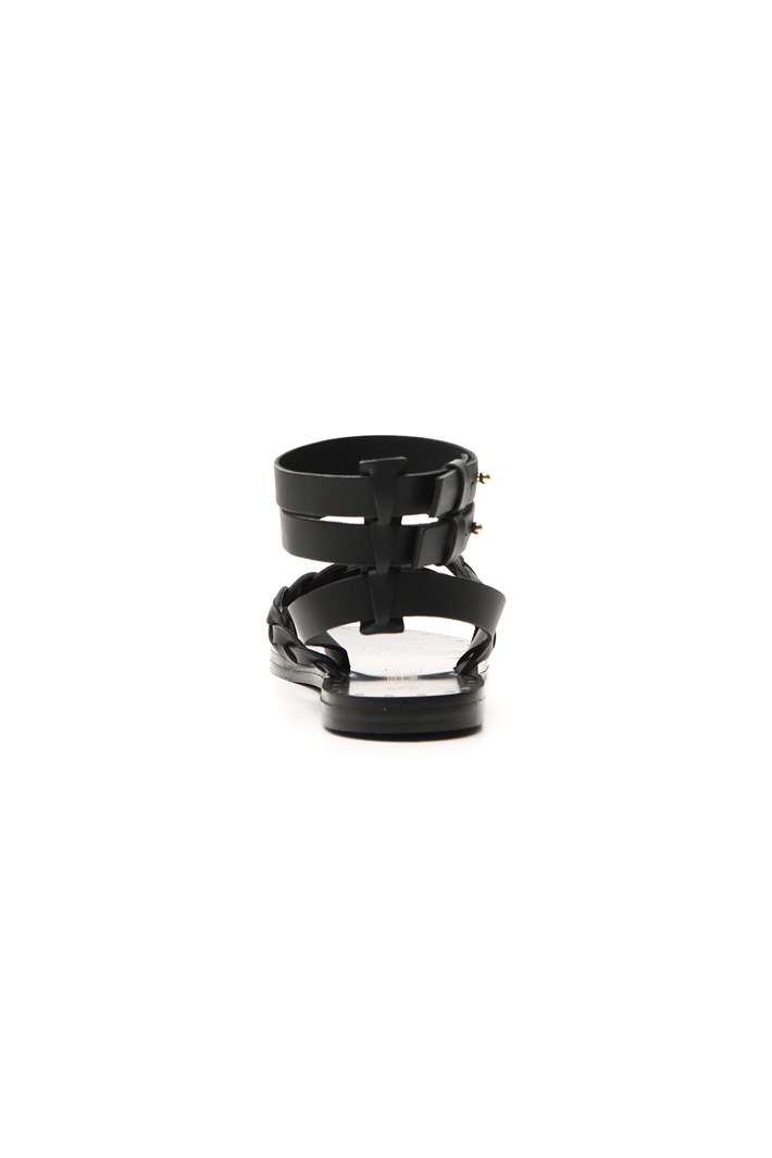 Leather sandal with straps Intrend Leather sandal with straps Intrend