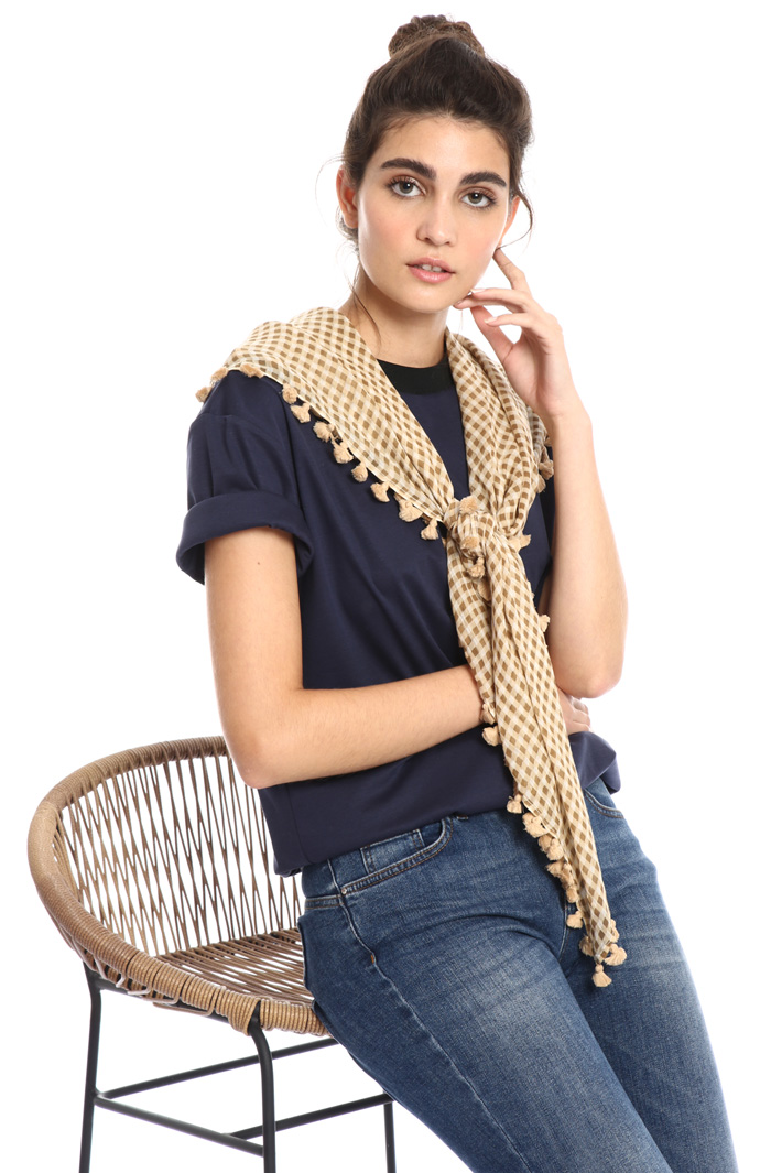 Scarf with tassels Intrend Scarf with tassels Intrend