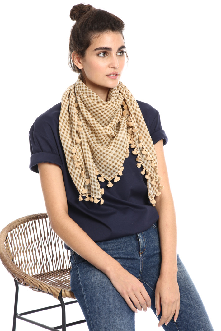 Scarf with tassels Intrend Scarf with tassels Intrend