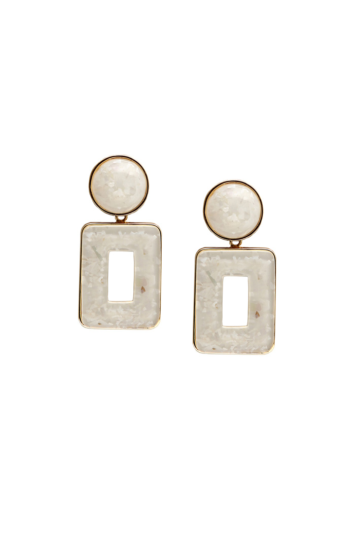 Metal and resin earrings Intrend Metal and resin earrings Intrend
