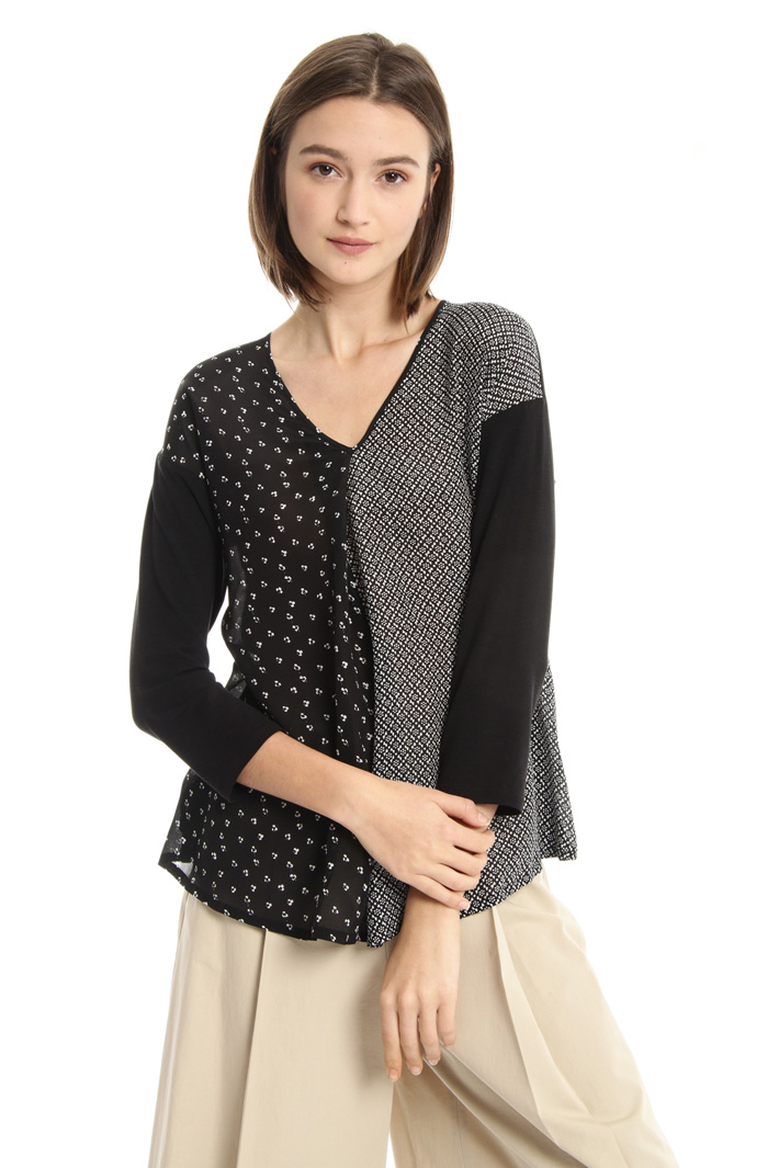 Jersey and silk top Intrend Jersey and silk top Intrend