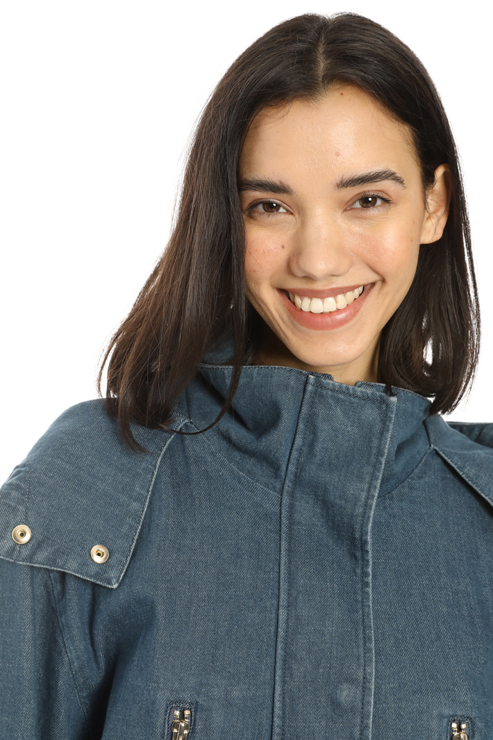 Denim parka coat Intrend Denim parka coat Intrend