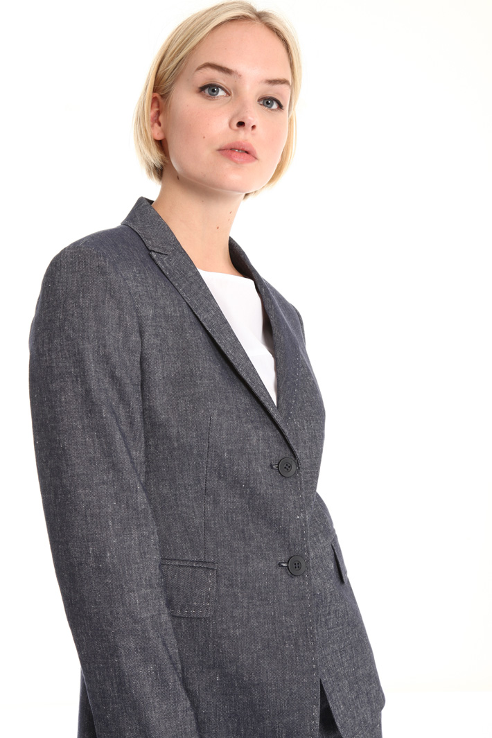 Linen and cotton blazer Intrend Linen and cotton blazer Intrend