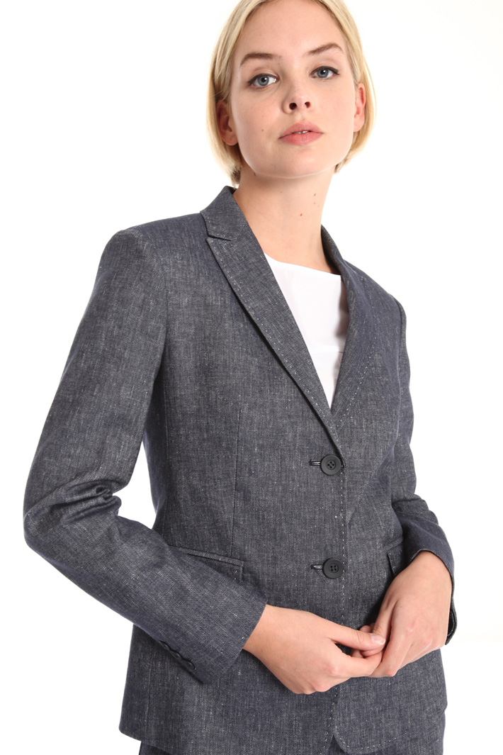 Linen and cotton blazer Intrend Linen and cotton blazer Intrend