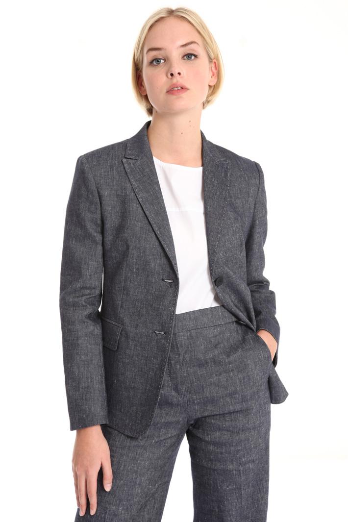 Linen and cotton blazer Intrend Linen and cotton blazer Intrend