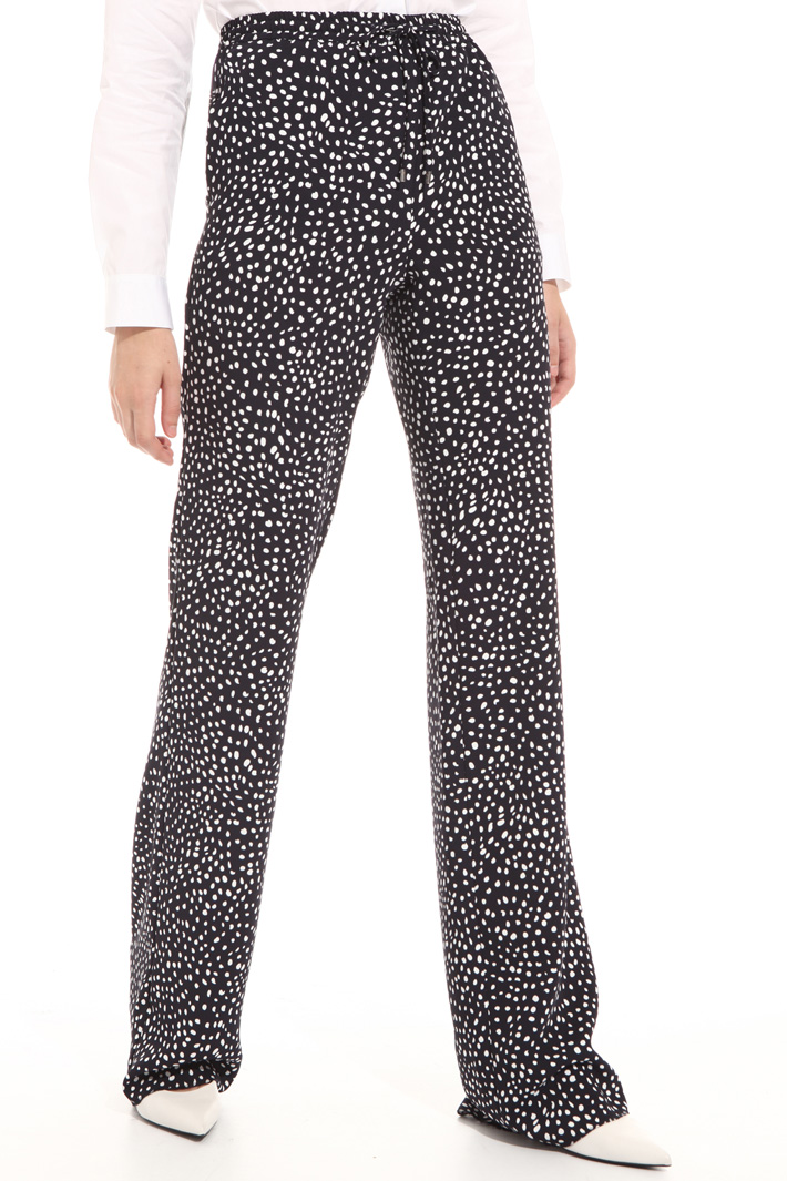 Printed cady trousers Intrend Printed cady trousers Intrend