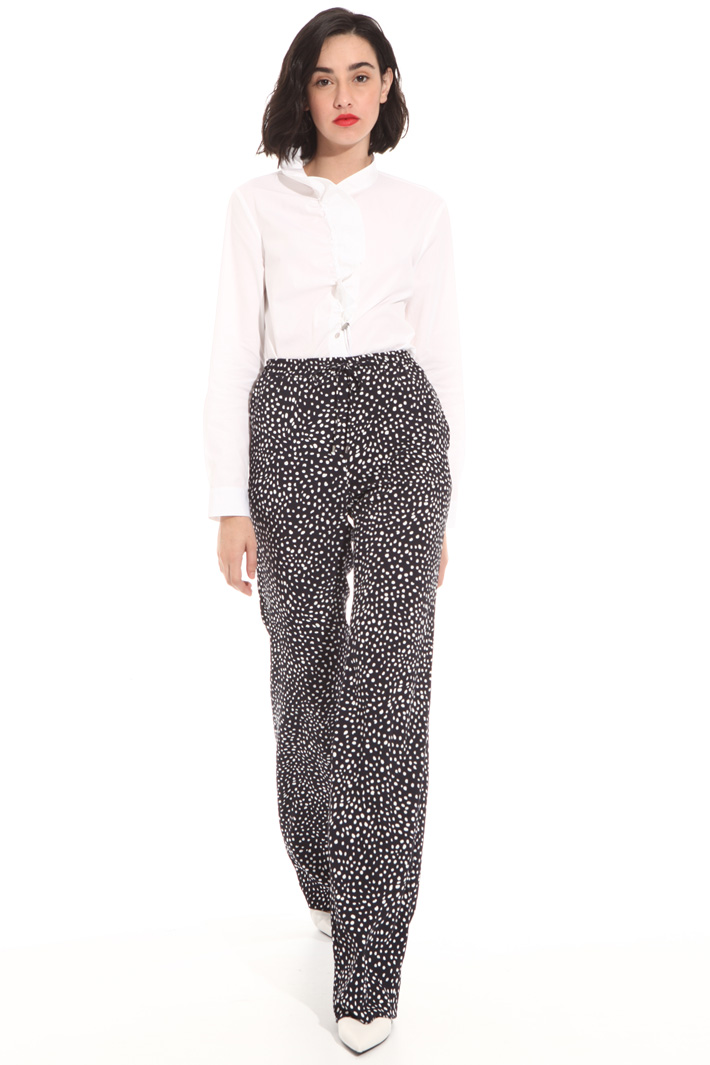 Printed cady trousers Intrend Printed cady trousers Intrend