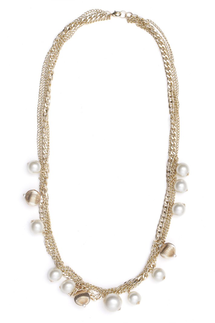Multirow necklace with pearls Intrend Multirow necklace with pearls Intrend
