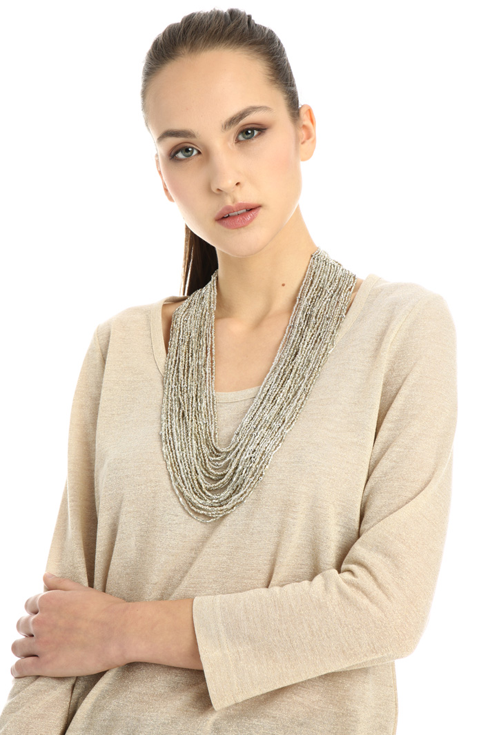 Multi-row bead necklace Intrend Multi-row bead necklace Intrend
