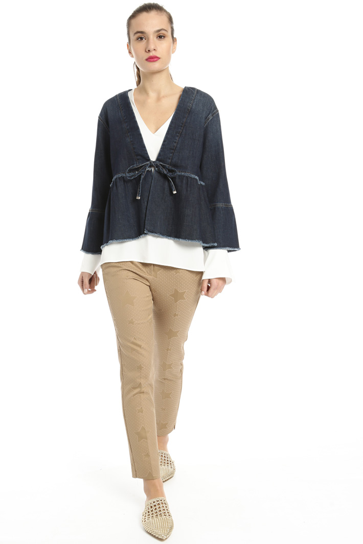 Flounced denim jacket Intrend Flounced denim jacket Intrend