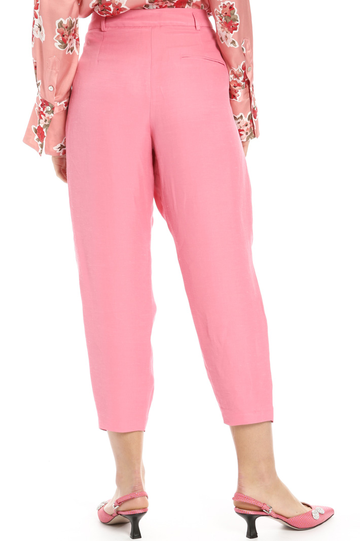 Cropped linen trousers Intrend Cropped linen trousers Intrend