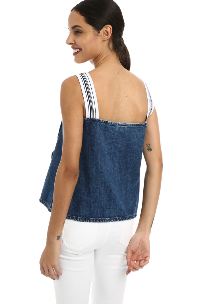 Flounced denim top Intrend Flounced denim top Intrend