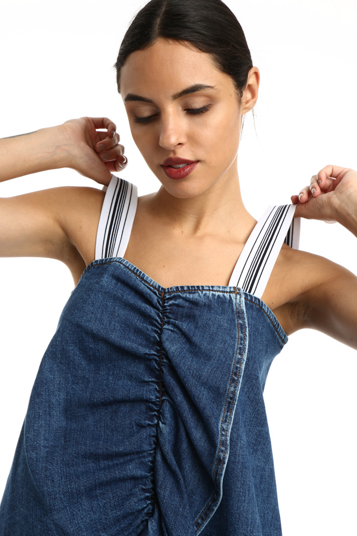 Flounced denim top Intrend Flounced denim top Intrend