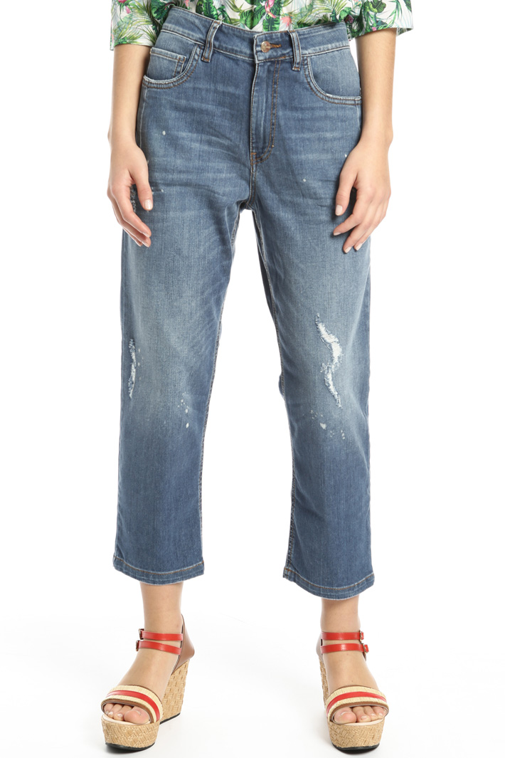 Cropped denim trousers Intrend Cropped denim trousers Intrend