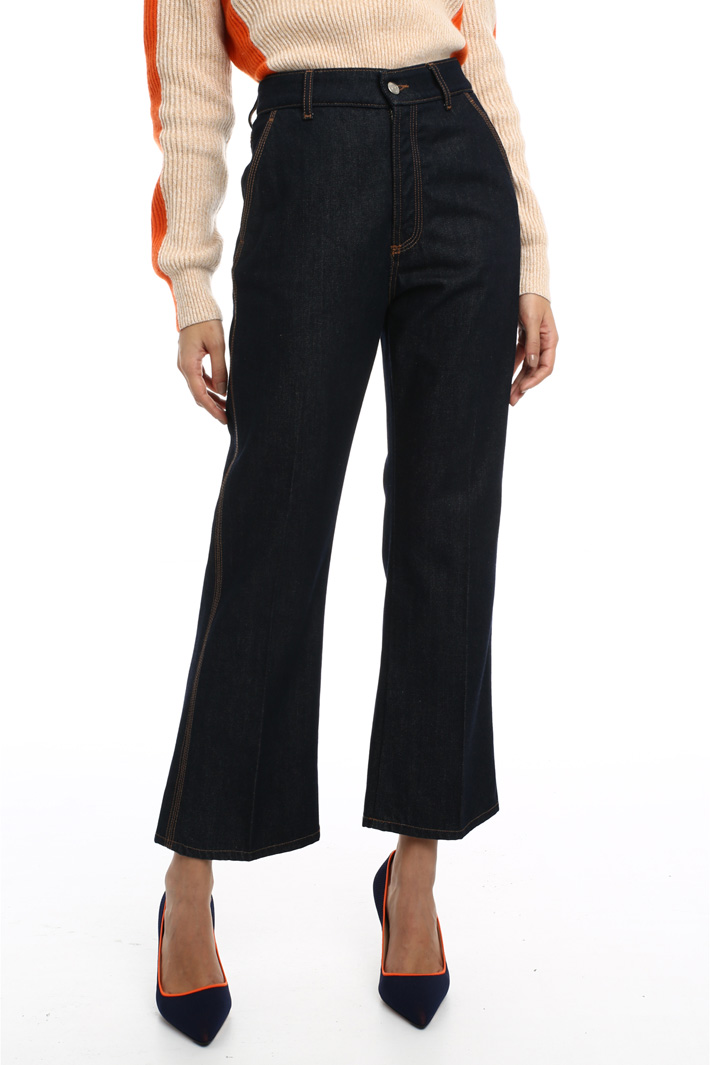 Cropped denim trousers Intrend Cropped denim trousers Intrend