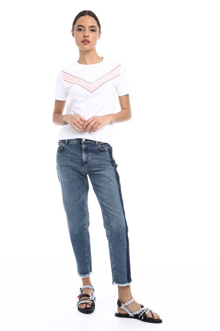 Fringed hem jeans Intrend Fringed hem jeans Intrend