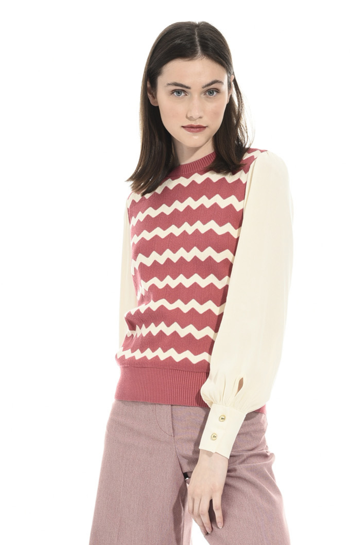 Sweater with sablé sleeve Intrend Sweater with sablé sleeve Intrend