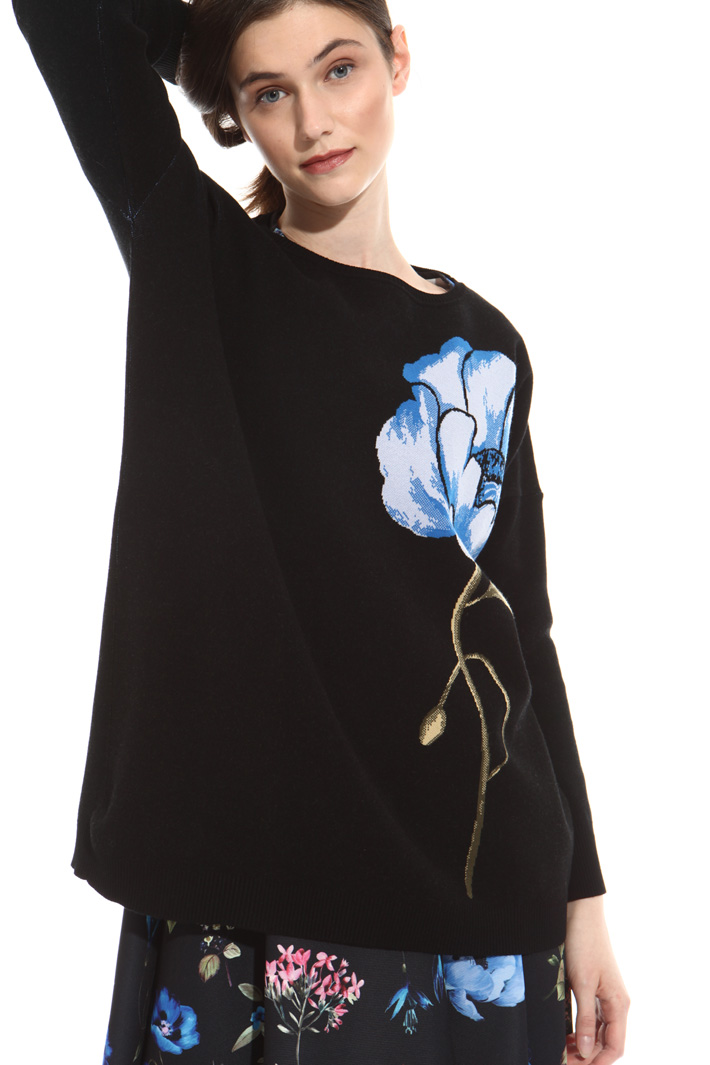 Maxi flower sweater Intrend Maxi flower sweater Intrend