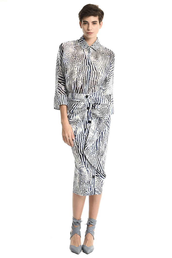 Draped cotton sheath skirt Intrend Draped cotton sheath skirt Intrend