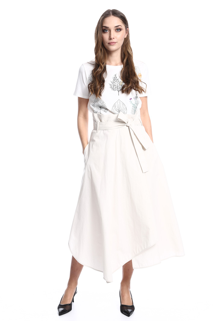 Asymmetrical skirt in cotton Intrend Asymmetrical skirt in cotton Intrend