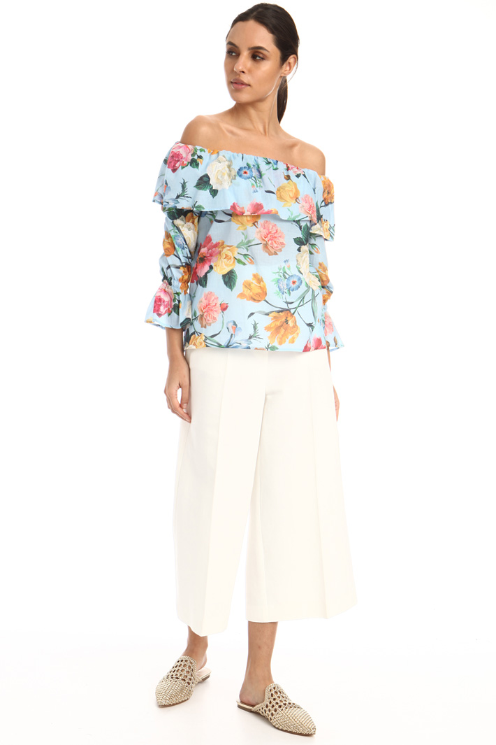 Cotton poplin blouse Intrend Cotton poplin blouse Intrend