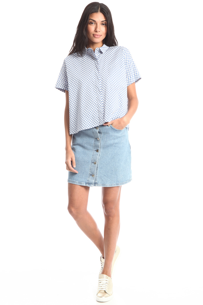 Printed boxy shirt Intrend Printed boxy shirt Intrend