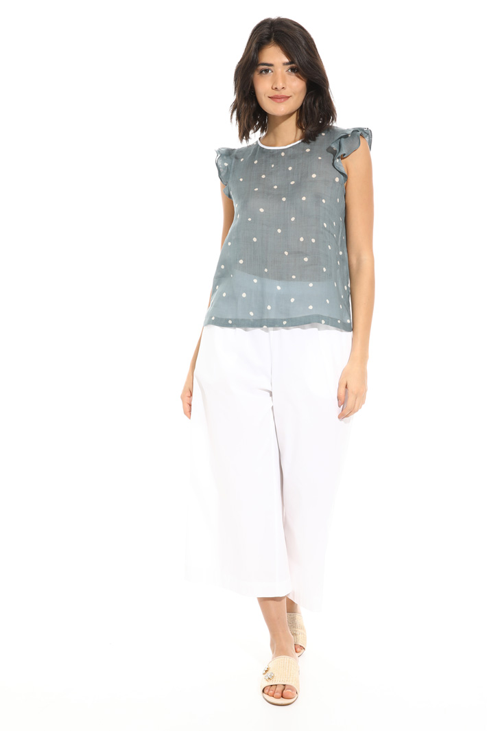 Frilled cap sleeve top Intrend Frilled cap sleeve top Intrend
