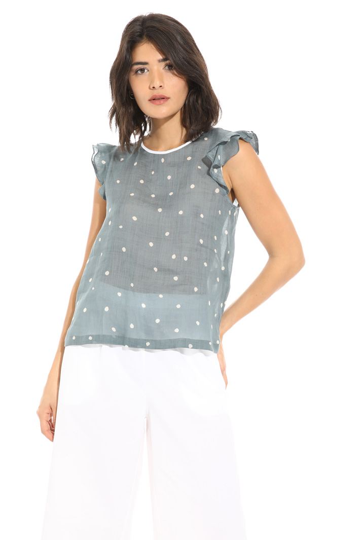 Frilled cap sleeve top Intrend Frilled cap sleeve top Intrend
