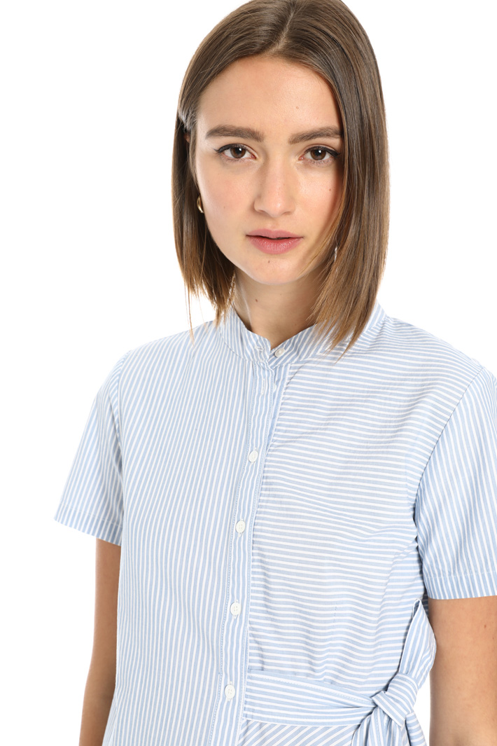 Belted cotton shirt Intrend Belted cotton shirt Intrend