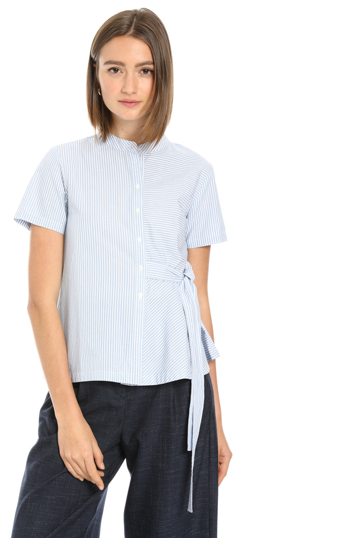 Belted cotton shirt Intrend Belted cotton shirt Intrend