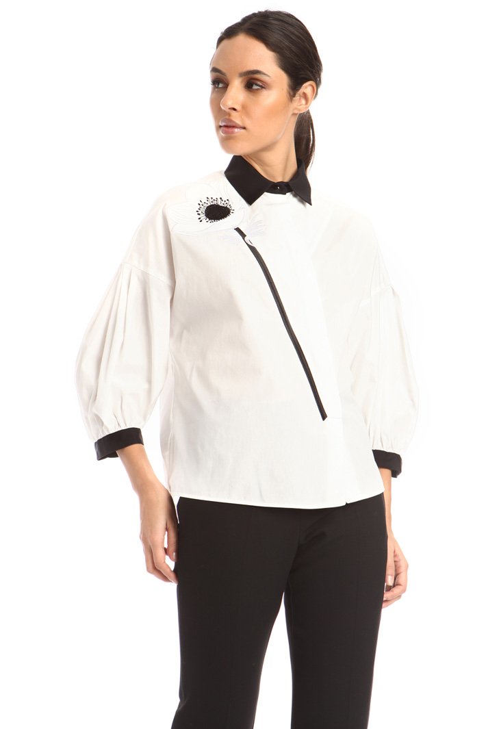 Embroidered cotton shirt Intrend Embroidered cotton shirt Intrend