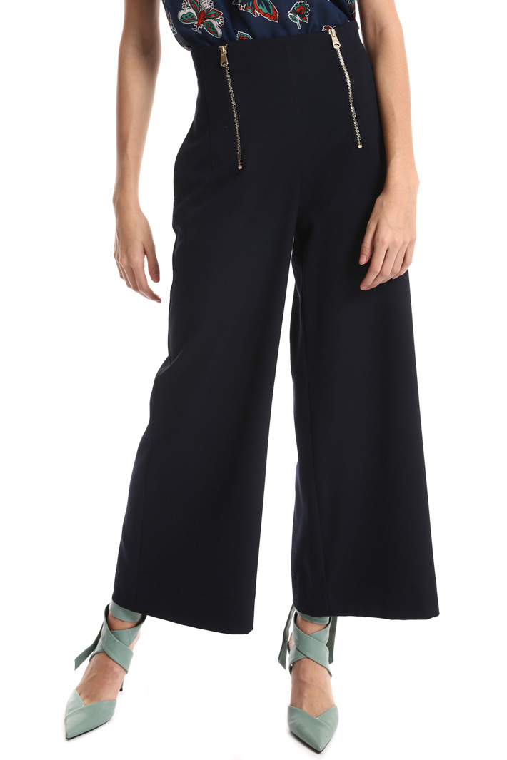 Flared gabardine trousers Intrend Flared gabardine trousers Intrend