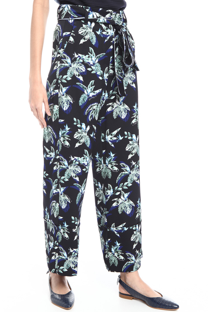 Printed cady trousers Intrend Printed cady trousers Intrend
