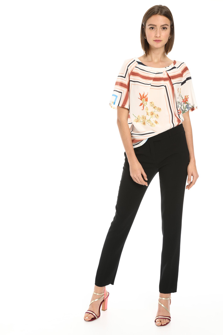Crepe cigarette trousers Intrend Crepe cigarette trousers Intrend