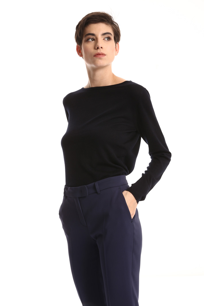 Crepe cigarette trousers Intrend Crepe cigarette trousers Intrend