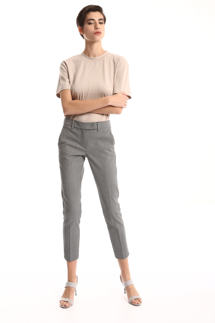 Jacquard cotton trousers Intrend Jacquard cotton trousers Intrend