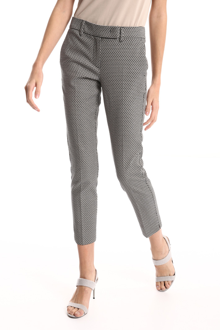 Jacquard cotton trousers Intrend Jacquard cotton trousers Intrend