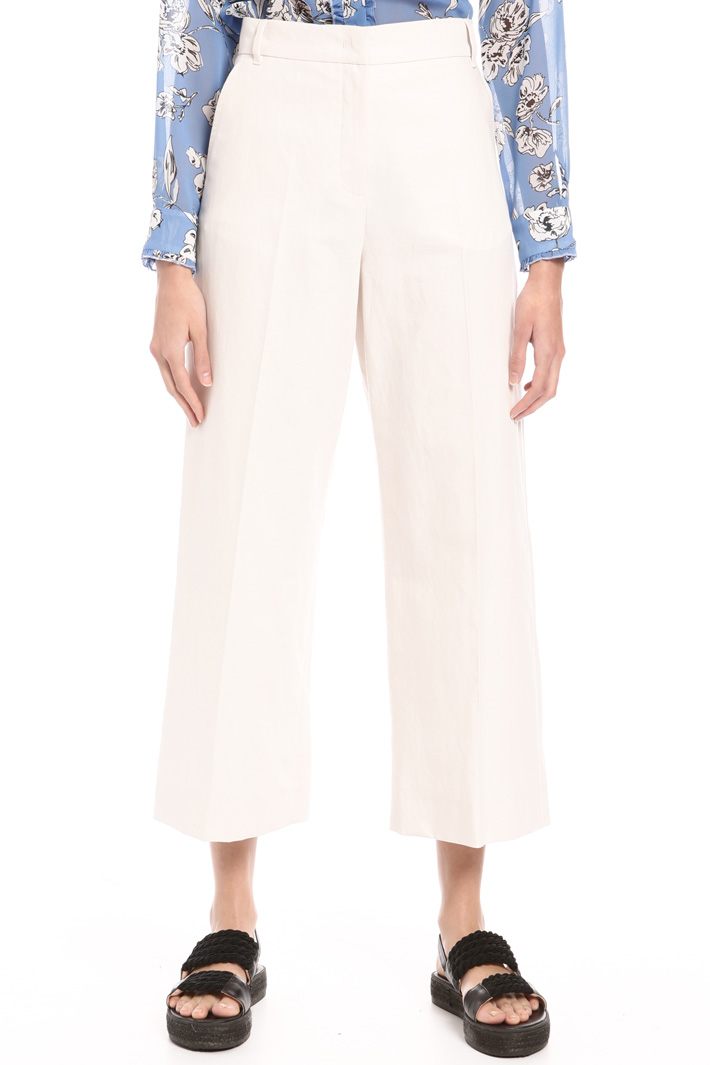 Pantaloni in cotone e lino Intrend Pantaloni in cotone e lino Intrend