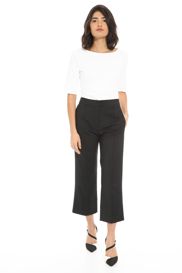 Cotton cropped trousers Intrend Cotton cropped trousers Intrend