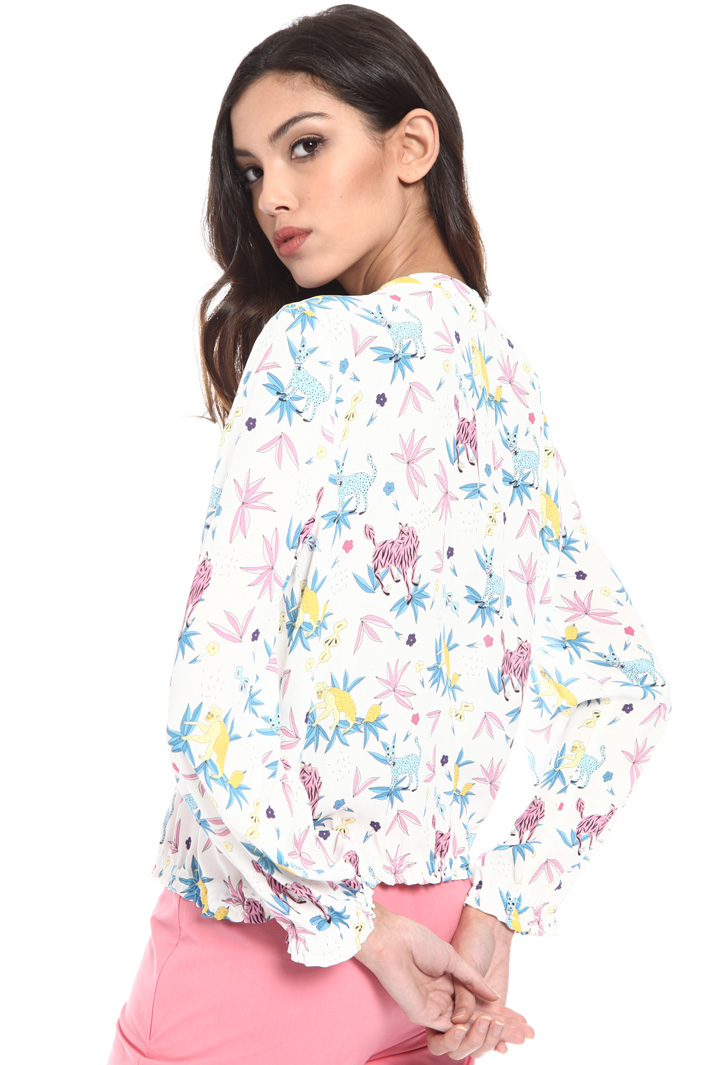 Zip tunic in viscose crepe Intrend Zip tunic in viscose crepe Intrend