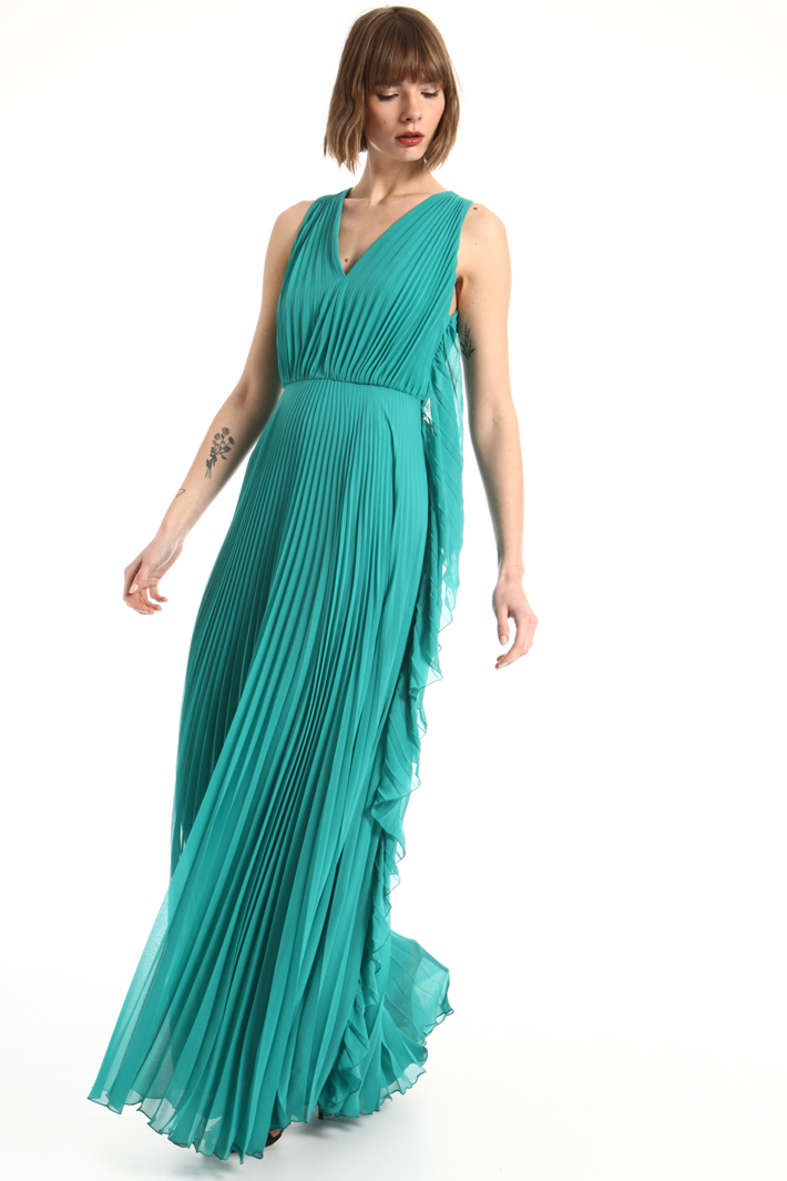Pleated georgette dress Intrend Pleated georgette dress Intrend