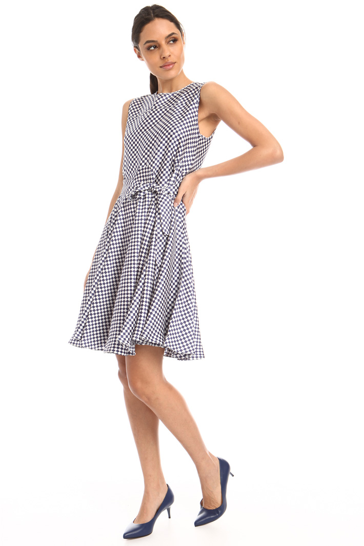 Flared twill dress Intrend Flared twill dress Intrend