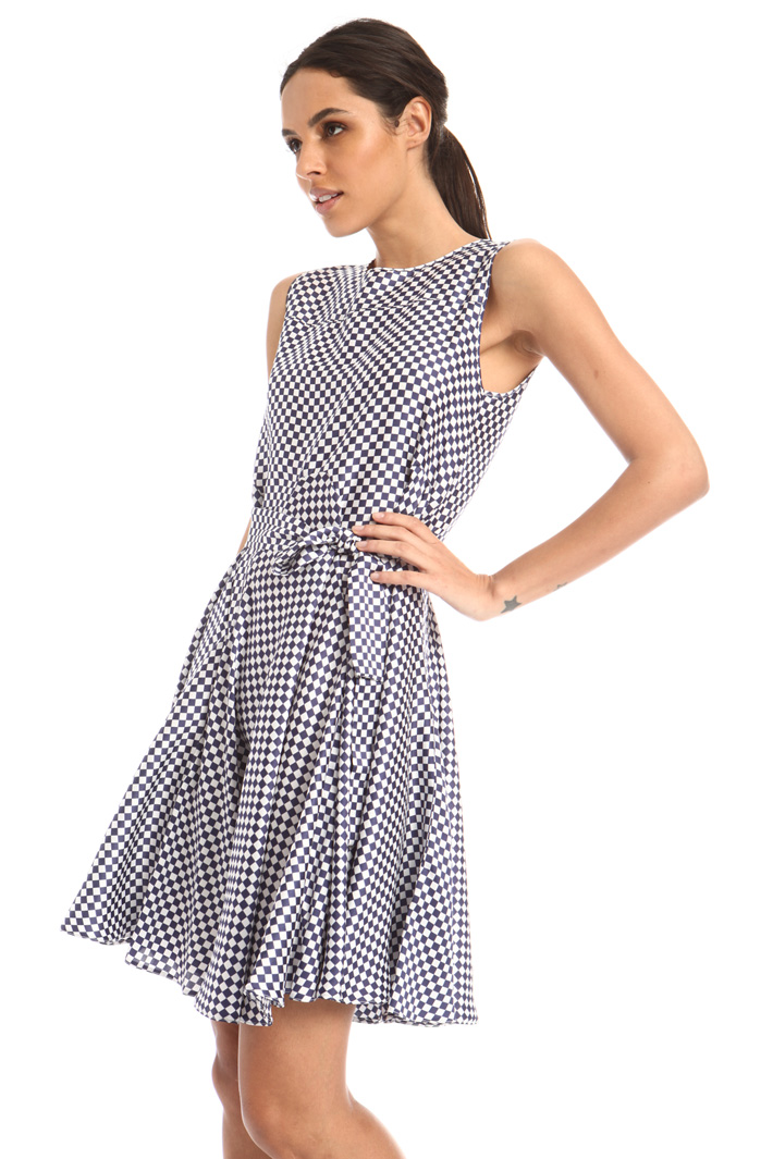 Flared twill dress Intrend Flared twill dress Intrend